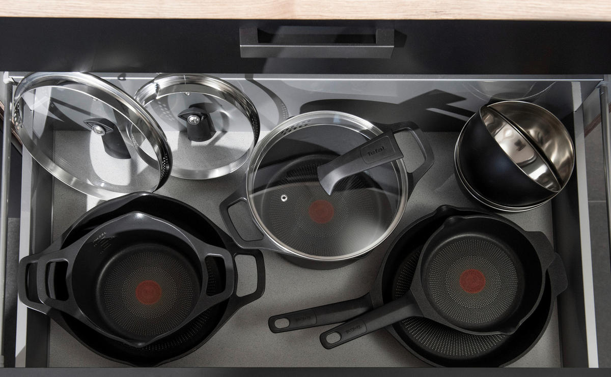 PFANNE ROBUSTO  - Schwarz, Basics, Metall (49,1/29,2/17,8cm) - Tefal