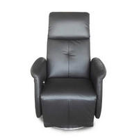 TV FOTELJ,  črna tekstil - barve kroma/črna, Design, kovina/tekstil (82/95/120cm) - Xora