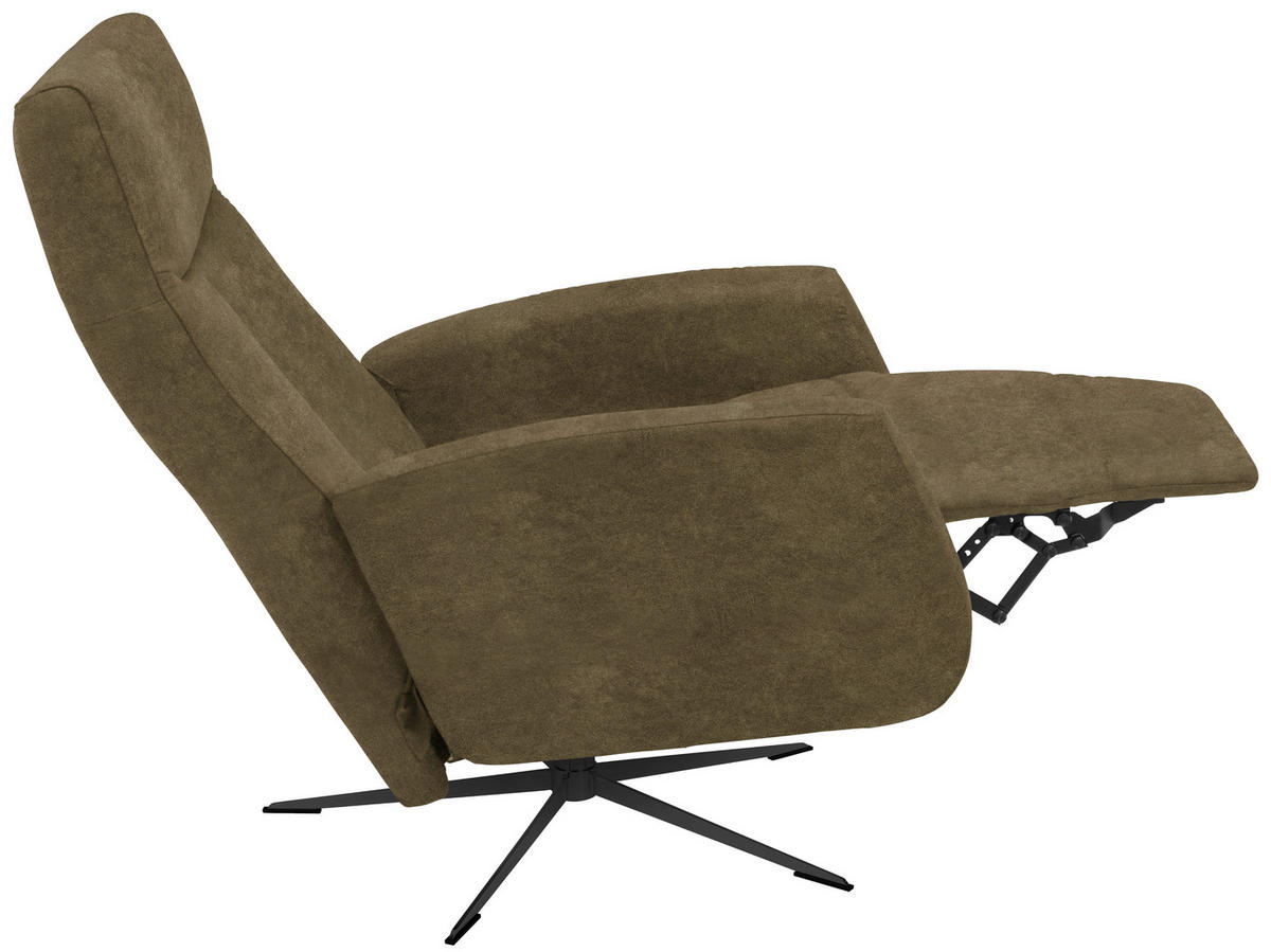 RELAXSESSEL in Textil Grün  - Schwarz/Grün, Design, Textil/Metall (73/105/82cm) - Welnova