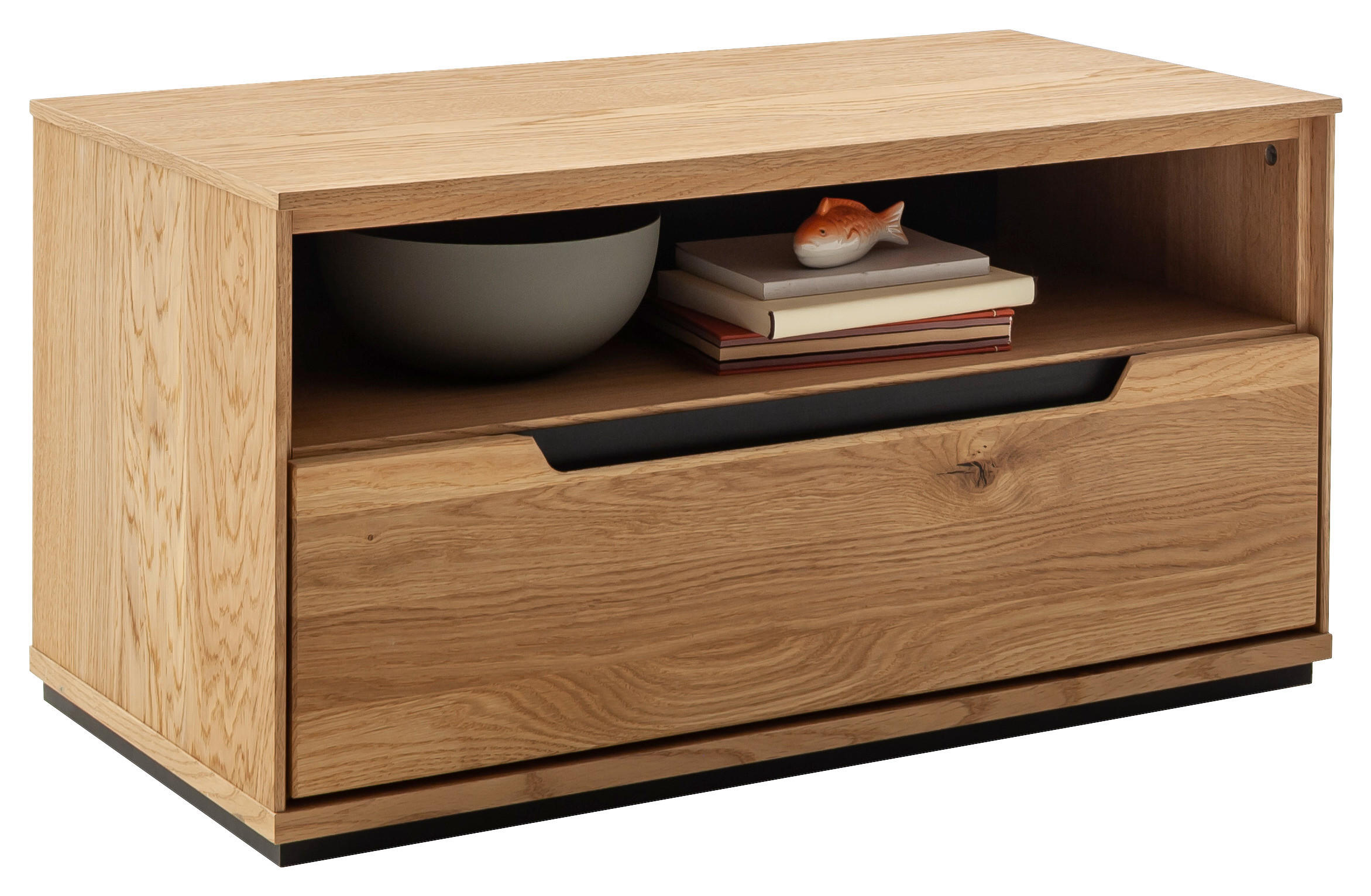 GARDEROBNA KLOP divji hrast - črna/barve hrasta, Natur, kovina/leseni material (79/41/41cm) - Linea Natura