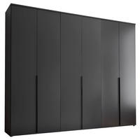 DREHTÜRENSCHRANK  in Graphitfarben  - Schwarz/Graphitfarben, MODERN, Holzwerkstoff/Kunststoff (270/225/52cm) - Carryhome