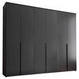 DREHTÜRENSCHRANK  in Graphitfarben  - Schwarz/Graphitfarben, MODERN, Holzwerkstoff/Kunststoff (270/225/52cm) - Carryhome