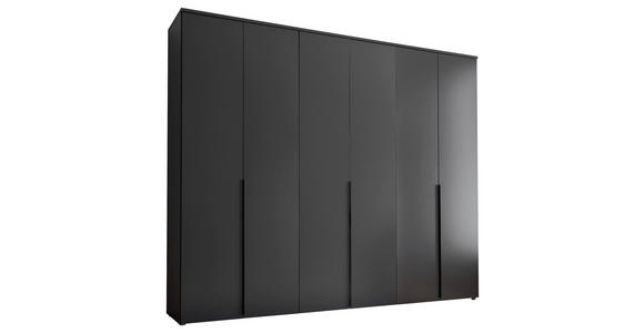 DREHTÜRENSCHRANK in Graphitfarben - Schwarz/Graphitfarben, MODERN, Holzwerkstoff/Kunststoff (270/225/52cm) - Carryhome