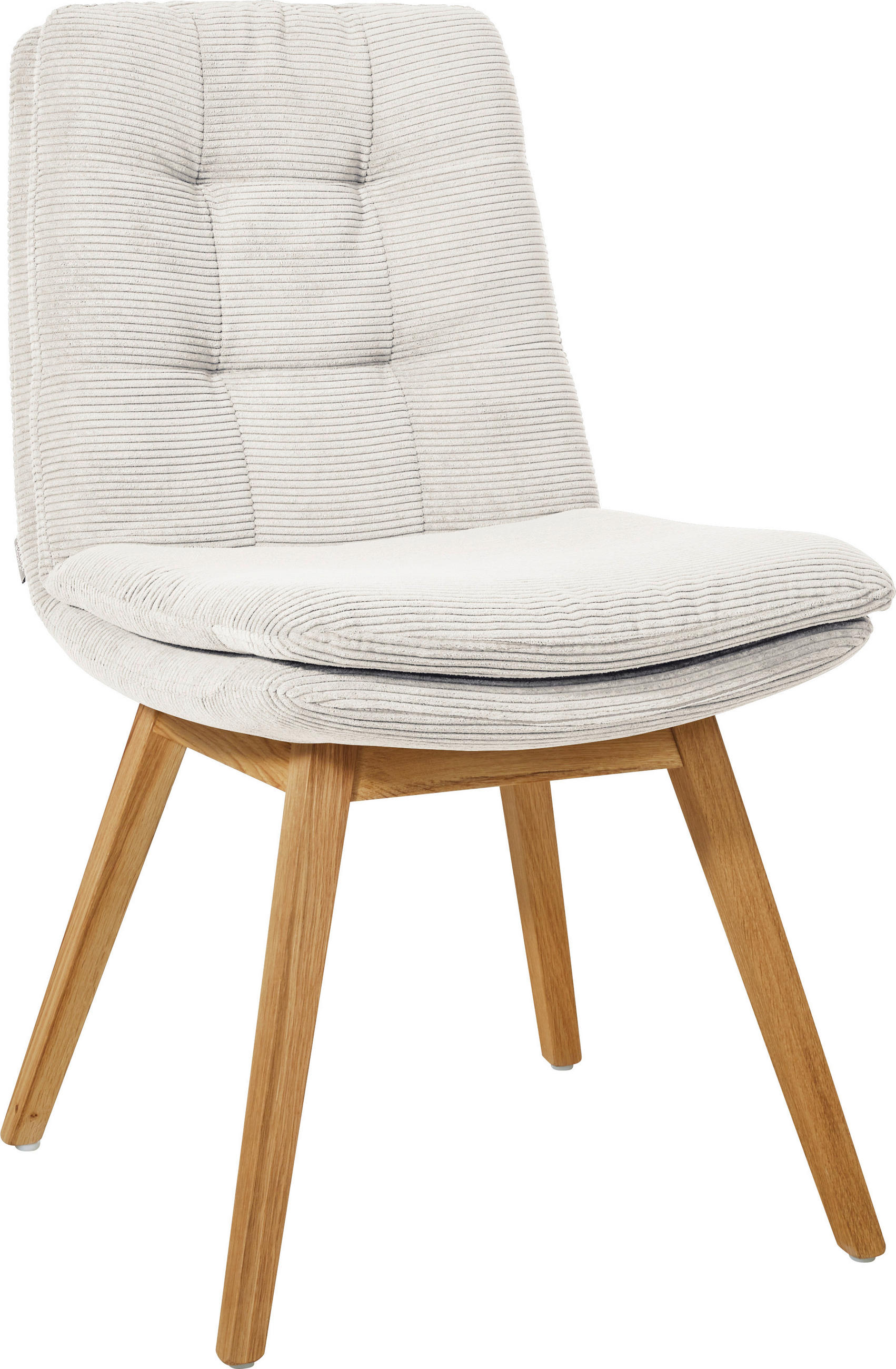 STUHL Cord Weiß  - Eichefarben/Weiß, Design, Holz/Textil (49/90/69cm) - Johann Jakob