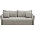 SCHLAFSOFA  in Webstoff Taupe  - Taupe/Schwarz, KONVENTIONELL, Kunststoff/Textil (224/90/107cm) - Carryhome