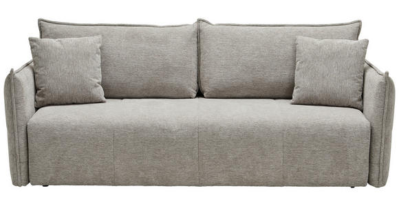 SCHLAFSOFA  in Webstoff Taupe  - Taupe/Schwarz, KONVENTIONELL, Kunststoff/Textil (224/90/107cm) - Carryhome