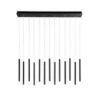 LED-HÄNGELEUCHTE Luce Ambiente e Design 56,5/2,5/200 cm   - Schwarz/Weiß, Design, Kunststoff/Metall (56,5/2,5/200cm)