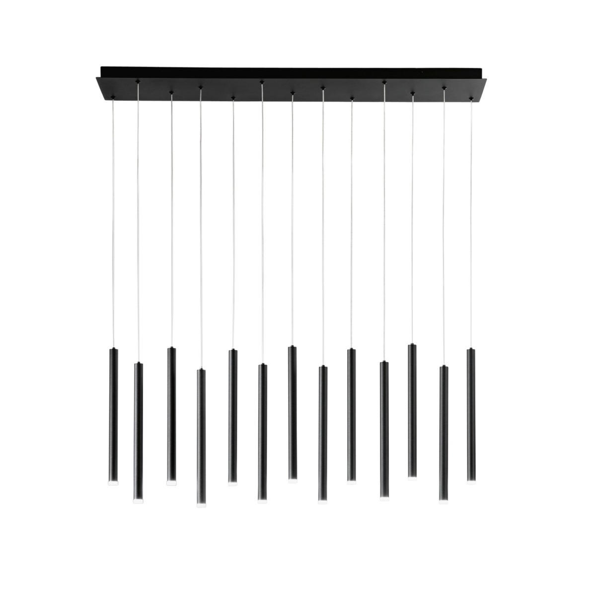 Luce ambiente Design Led-Hängeleuchte Luce Ambiente e Design Schwarz, Weiß 2.5x200x56.5 cm