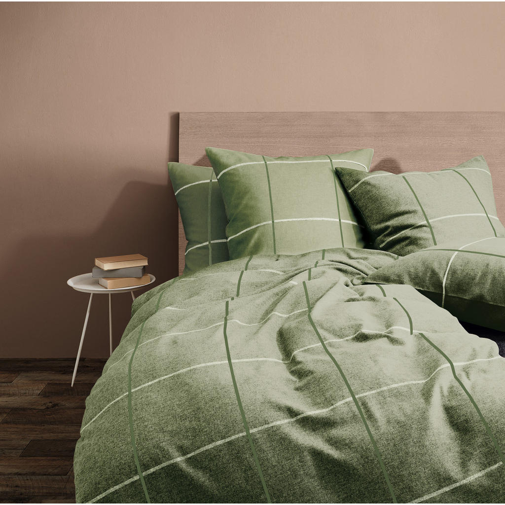 Thumbnail - Fleuresse Bettwäsche Lech, Grün, Textil, Karo, 135x200 cm, Oeko-Tex® Standard 100, pflegeleicht, atmungsaktiv, hautfreun...