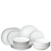 SET KROŽNIKOV  Sunshine  keramika        - bela, Basics, keramika (380/295/285cm) - Thomas