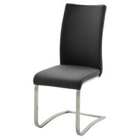 HOUPACÍ ŽIDLE, černá, barvy nerez oceli - černá/barvy nerez oceli, Design, kov/kůže (43/103/52cm) - Livetastic
