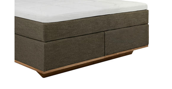 BOXSPRINGBETT 160/200 cm  in Eichefarben, Dunkelbraun  - Eichefarben/Dunkelbraun, Natur, Holz/Textil (160/200cm) - Linea Natura