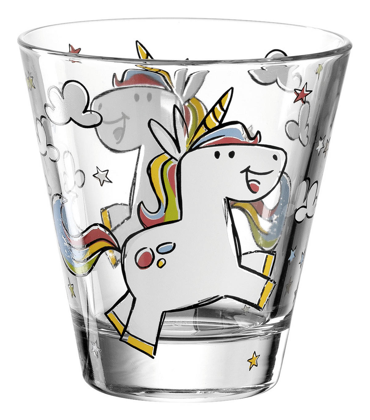 DEČJA ČAŠA  215 ml  - providno/bela, Trendi, staklo (215ml) - Leonardo