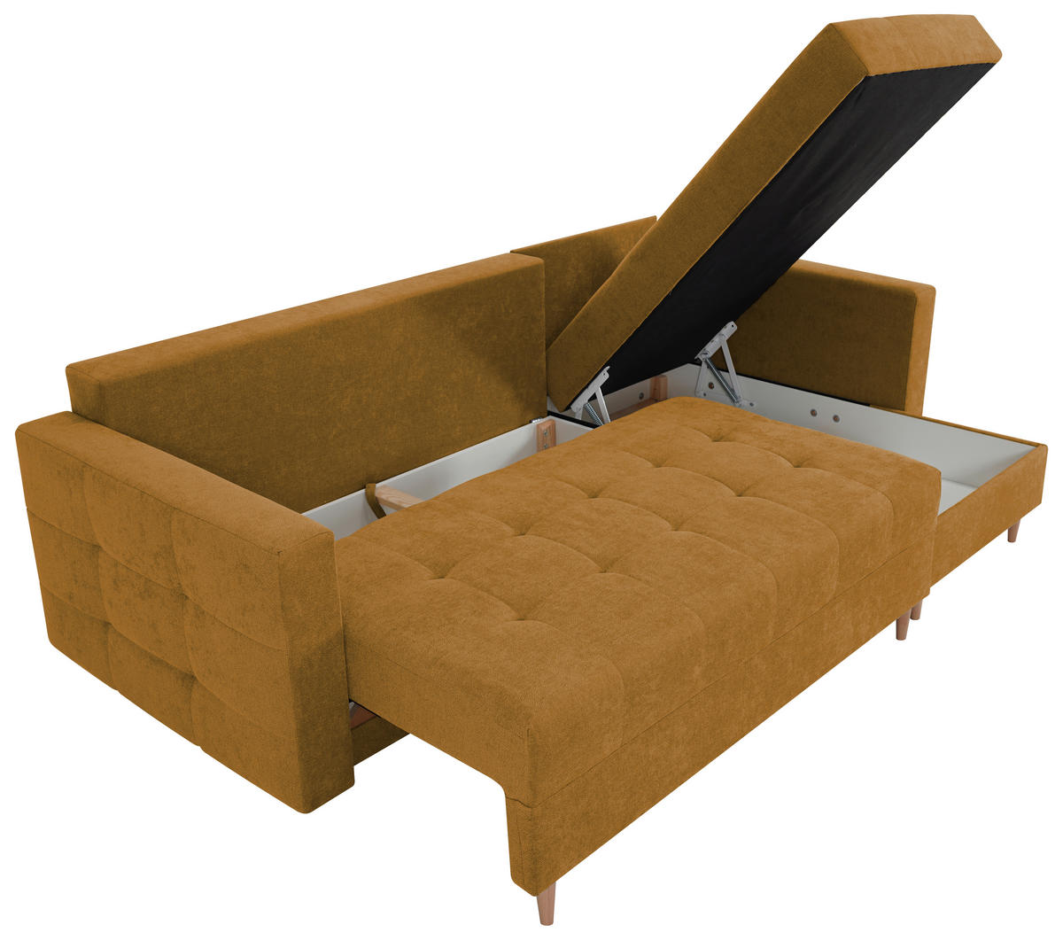 ECKSOFA Gelb  - Gelb, Design, Textil (232/141cm) - MID.YOU