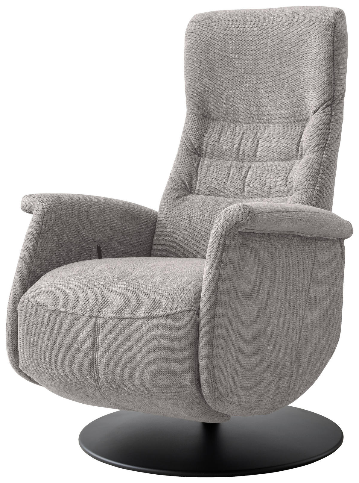RELAXSESSEL in Textil Grau  - Schwarz/Grau, MODERN, Textil/Metall (72/118/85-165cm) - Livetastic