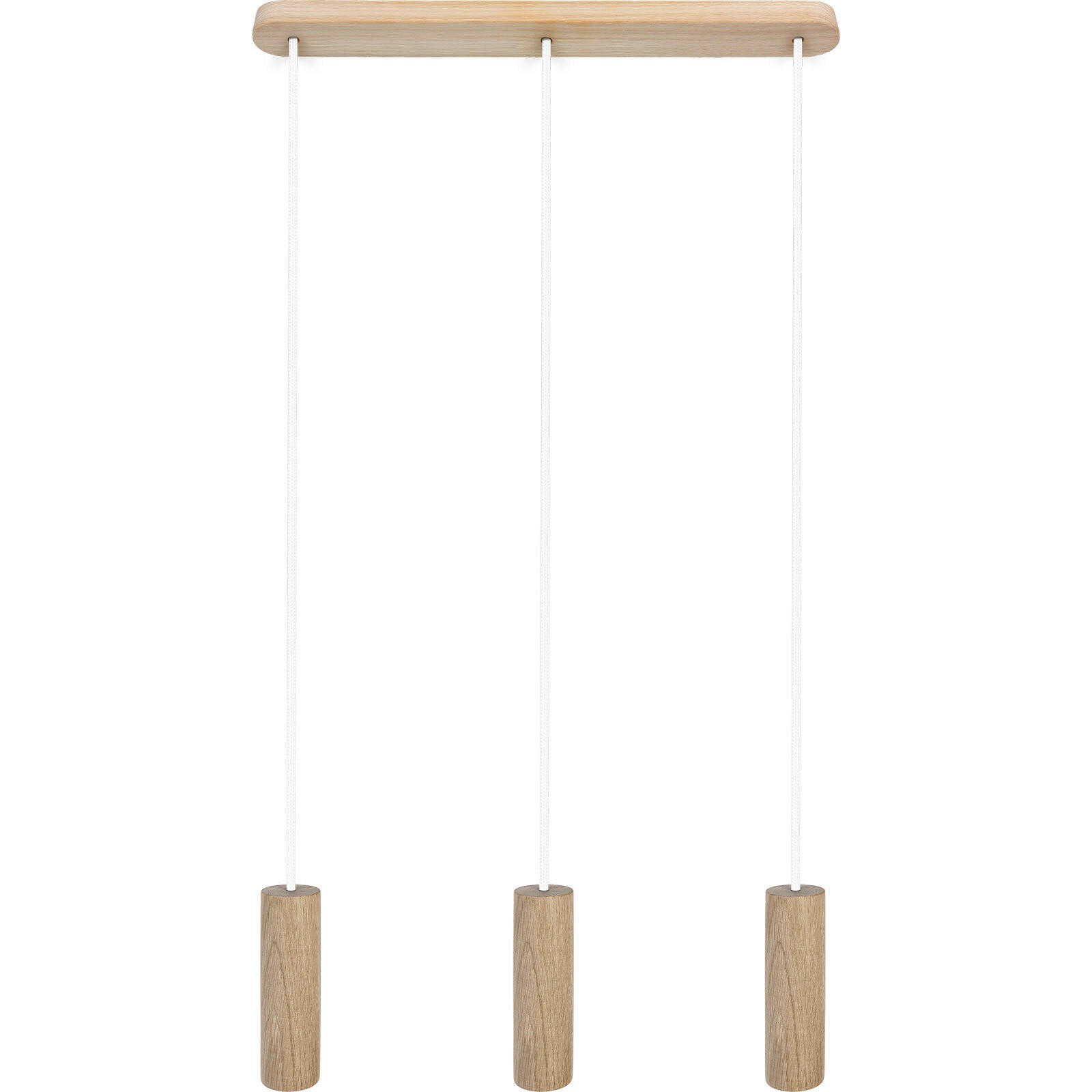 HÄNGELEUCHTE 52/140 cm  - Eschefarben/Weiß, Natur, Holz (52/140cm)