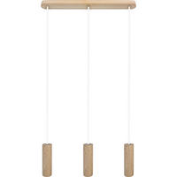 HÄNGELEUCHTE 52/140 cm  - Eschefarben/Weiß, Natur, Holz (52/140cm)