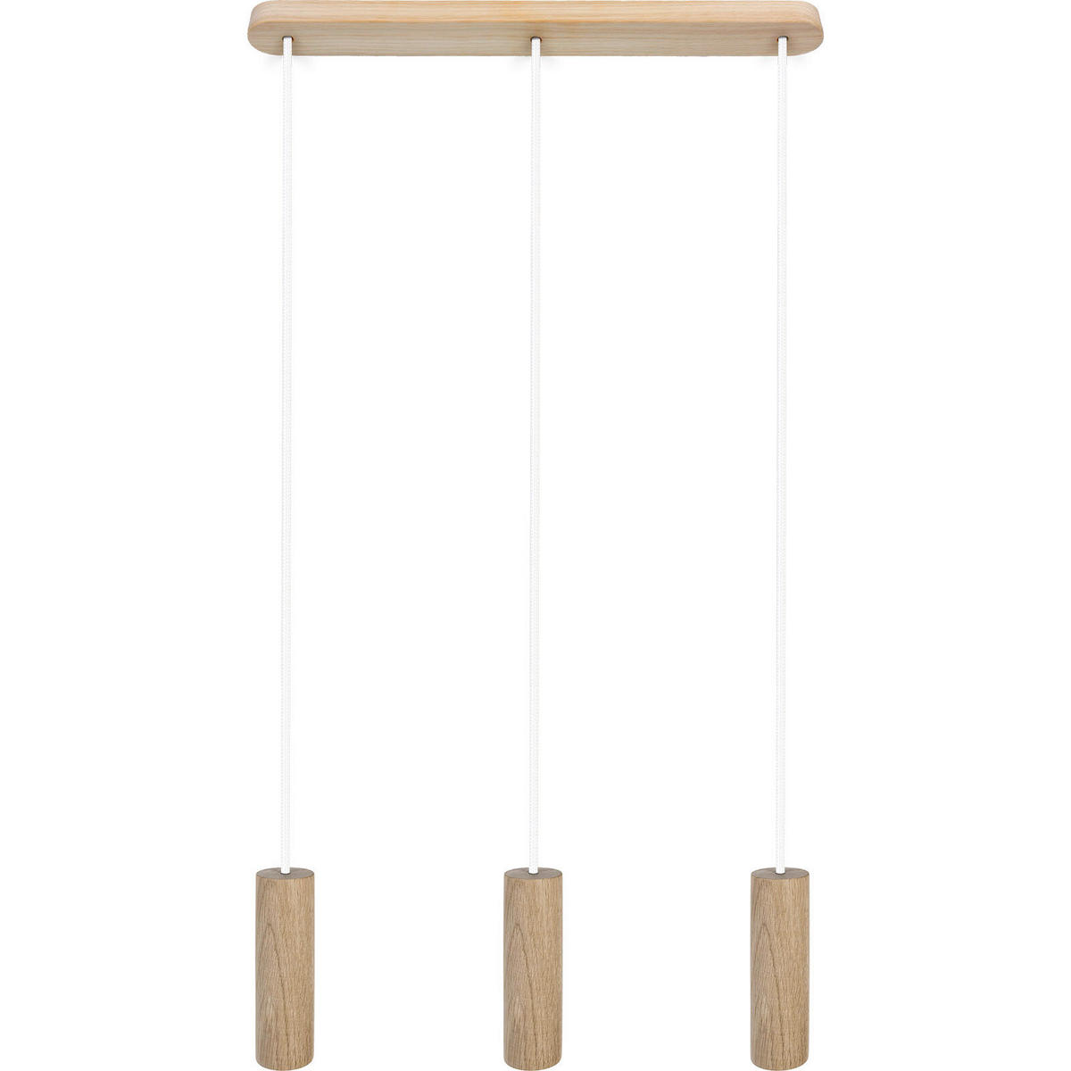 HÄNGELEUCHTE 52/140 cm  - Eschefarben/Weiß, Natur, Holz (52/140cm)