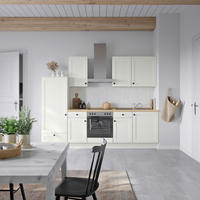 KÜCHENBLOCK 270 cm   in Weiß, Eichefarben  - Eichefarben/Schwarz, MODERN, Holzwerkstoff/Metall (270cm) - Nobilia