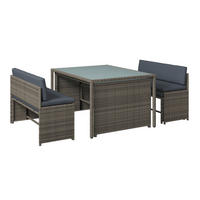 GARTENSET  - Grau, MODERN, Textil/Metall (115/92/74cm) - Ambia Garden