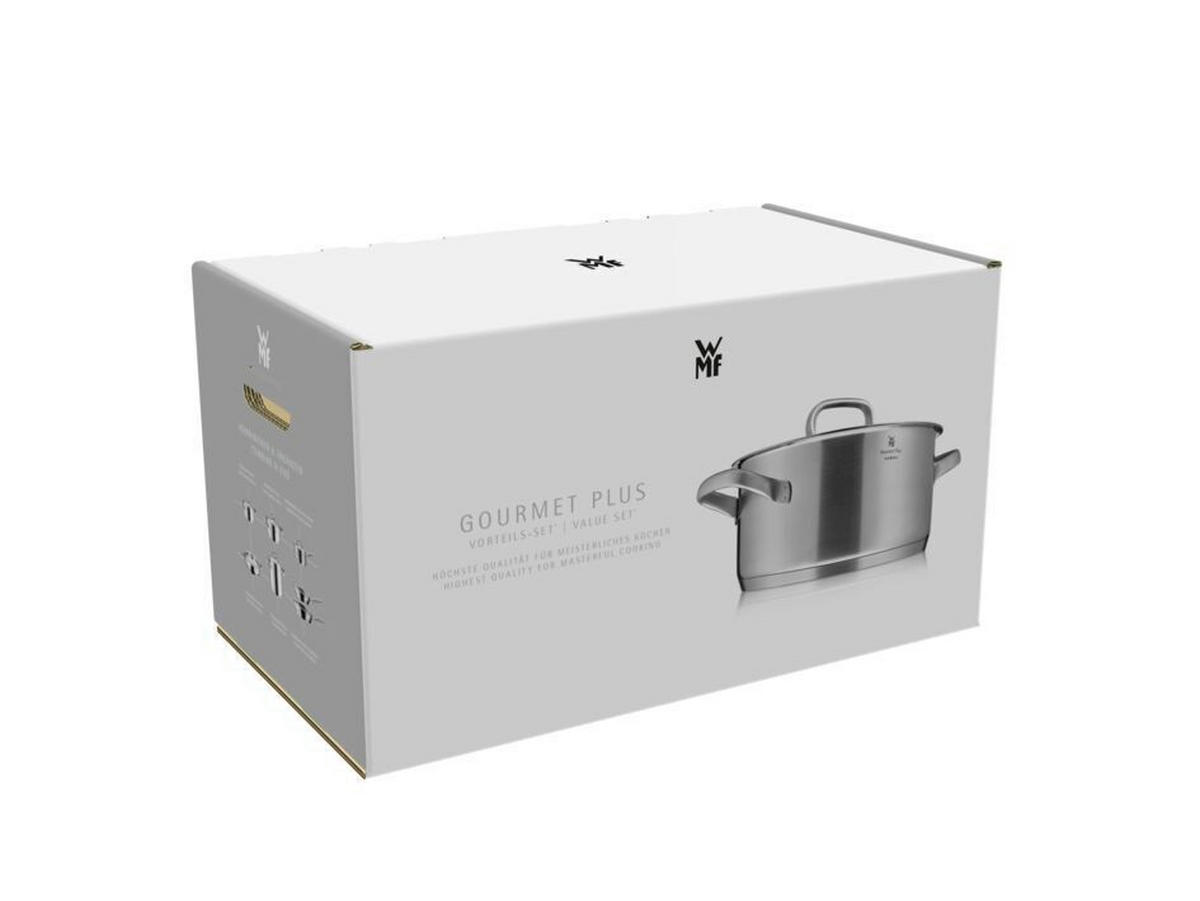 KOCHTOPFSET WMF Compact Cuisine 4-teilig  - Edelstahlfarben, Basics, Metall (50,6/29,4/23,7cm) - WMF