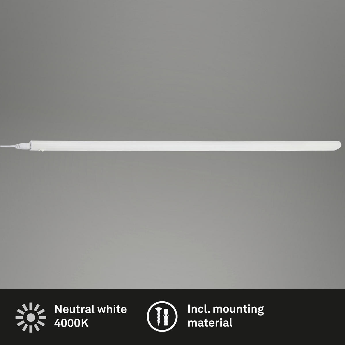 UNTERBAULEUCHTE 118,7/3/2,2 cm   - Weiß, KONVENTIONELL, Kunststoff (118,7/3/2,2cm)