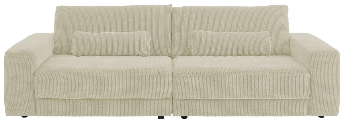 BIGSOFA in Chenille, Jacquard Sandfarben  - Sandfarben/Schwarz, Design, Kunststoff/Textil (270/83/125cm) - Niels Andersson