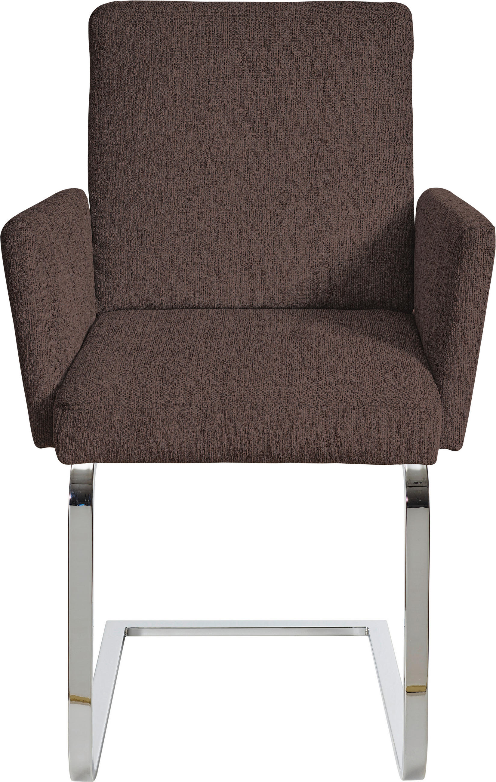ARMLEHNSTUHL  in Stahl Chenille  - Chromfarben/Dunkelbraun, Design, Textil/Metall (60/92/60cm) - Dieter Knoll