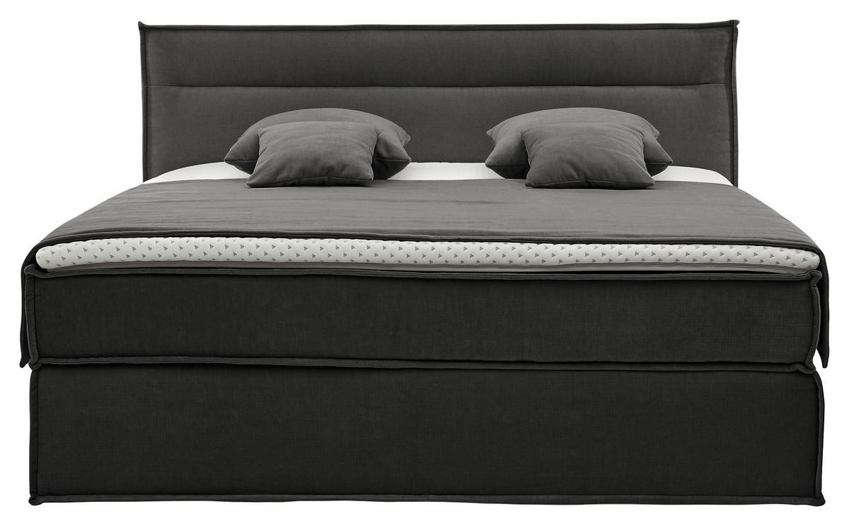 BOXSPRINGBETT 180/200 cm  in Schwarz  - Schwarz, Design, Textil (180/200cm) - Musterring