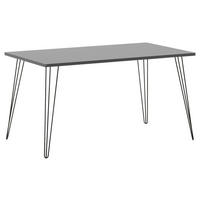 SCHREIBTISCH 120/80/74 cm  in Platinfarben  - Platinfarben/Schwarz, Design, Holzwerkstoff/Metall (120/80/74cm) - MID.YOU