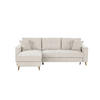 ECKSOFA in Flachgewebe Beige  - Beige, Design, Textil (257/159cm) - MID.YOU