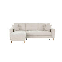 ECKSOFA in Flachgewebe Beige  - Beige, Design, Textil (257/159cm) - MID.YOU