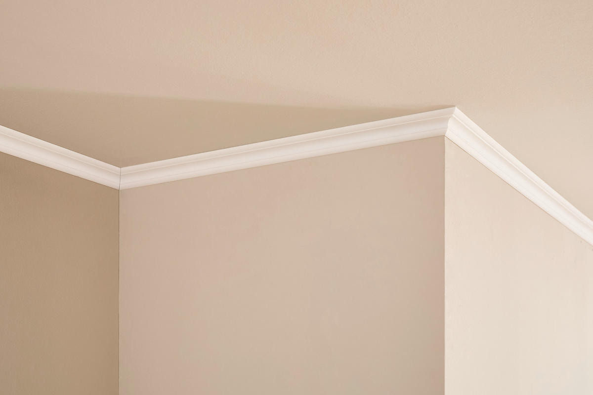 Deckenleiste 200/3/3 cm Weiß Kunststoff  - Weiß, MODERN, Kunststoff (200/3/3cm)