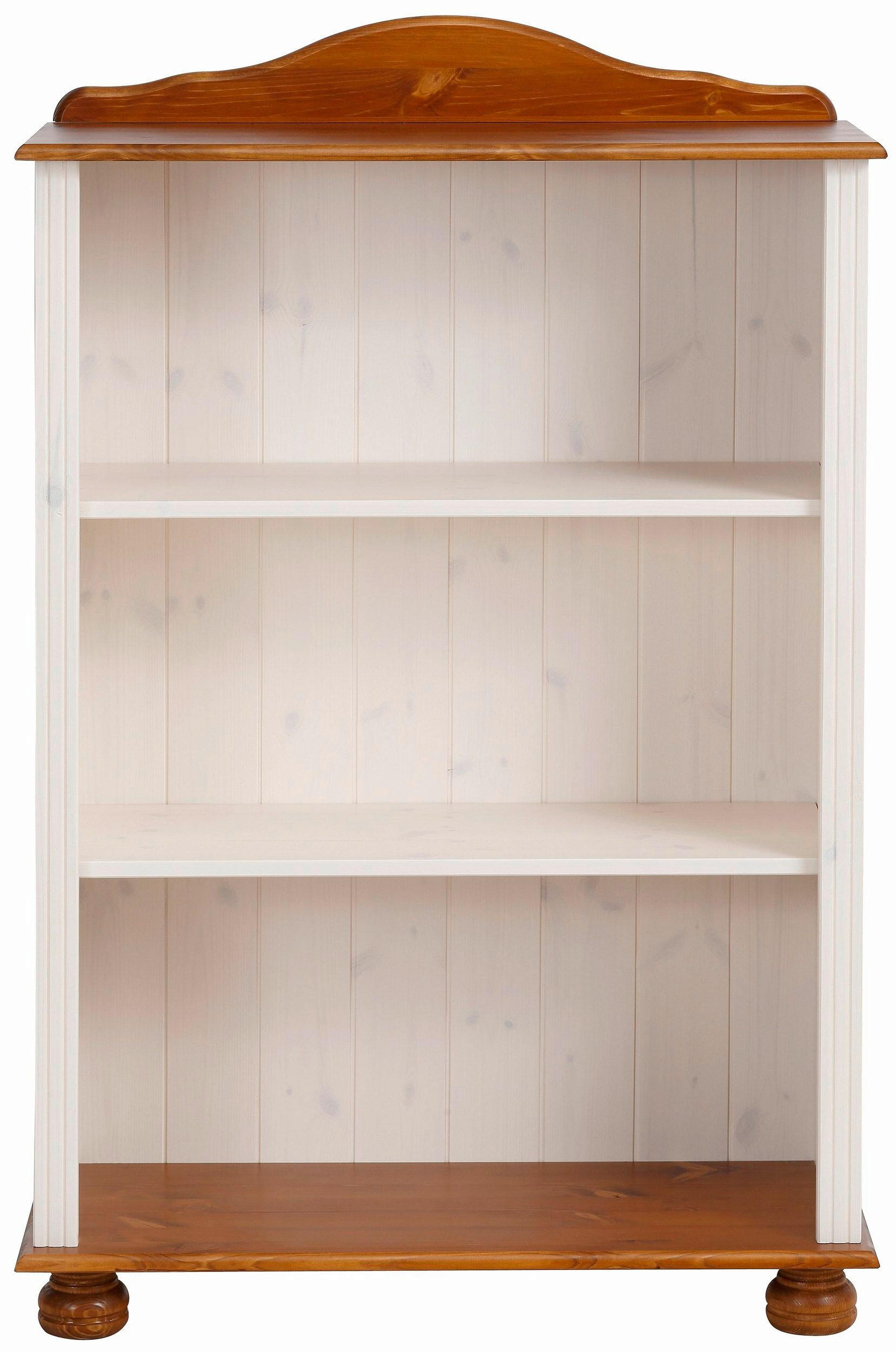 REGAL Kiefer massiv Weiß, Honig  - Weiß/Honig, Design, Holz (77/116/31cm) - MID.YOU