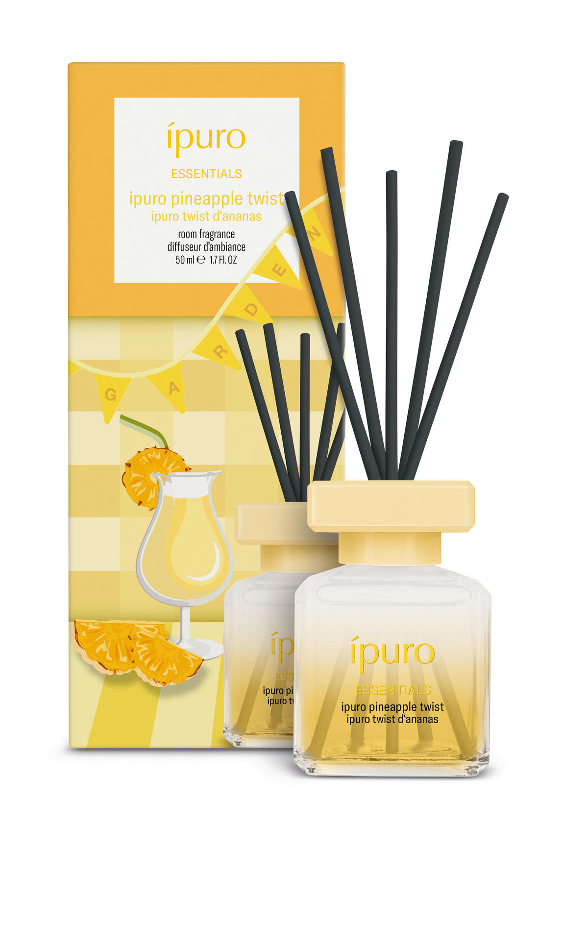 RAUMDUFT  - Hellgelb, Basics, Glas (5,3/6,2/15,2cm) - Ipuro