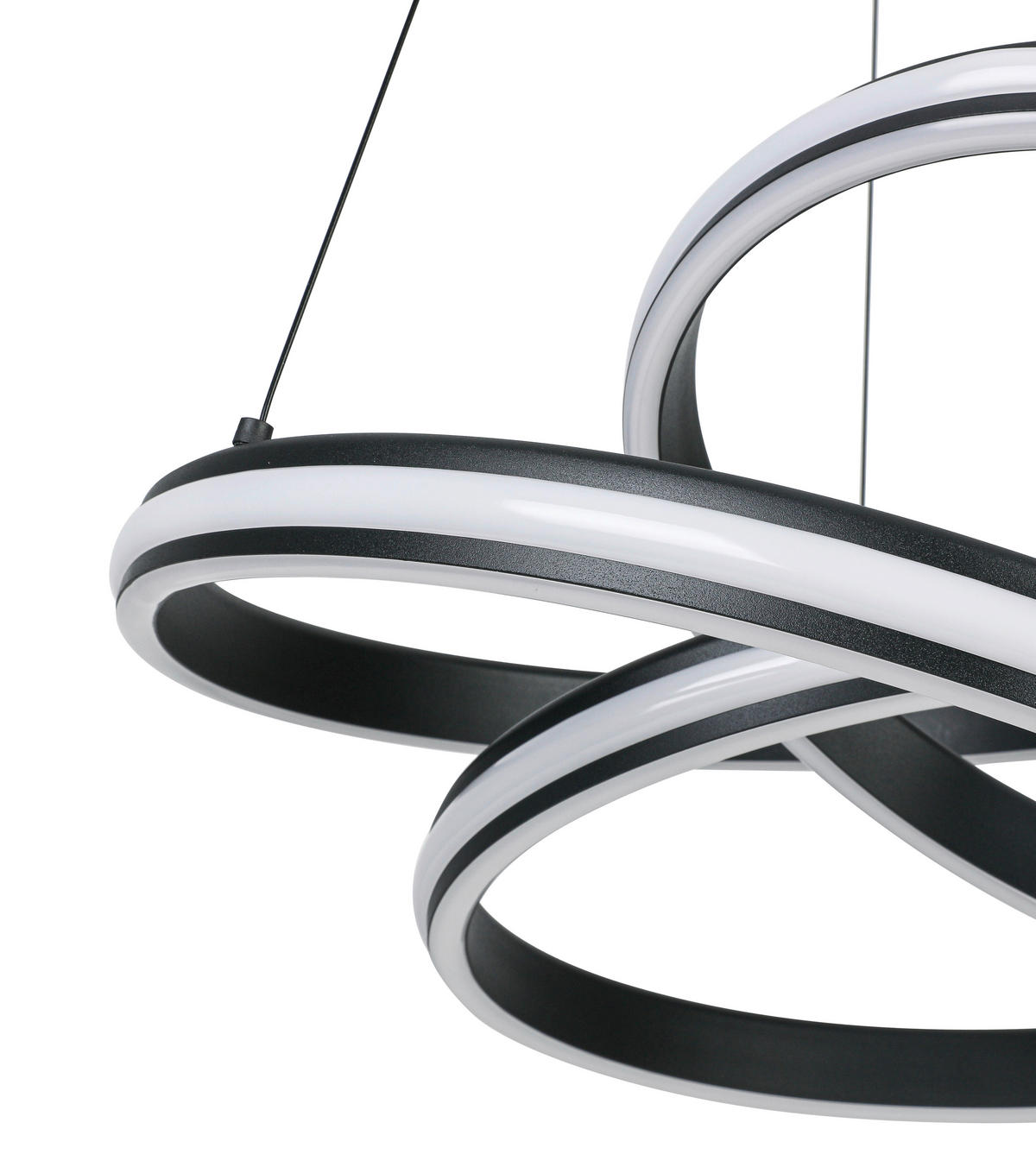 ZÁVĚSNÉ LED SVÍTIDLO, 48/52/120 cm - bílá/černá, Design, kov/plast (48/52/120cm) - Novel