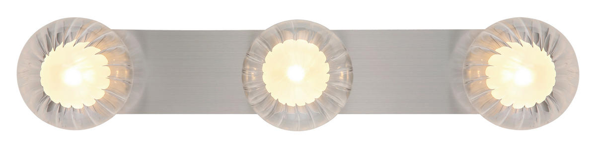 BADEZIMMER-DECKENLEUCHTE    50/10/12,5 cm  - Klar, Konventionell, Glas/Metall (50/10/12,5cm) - Globo