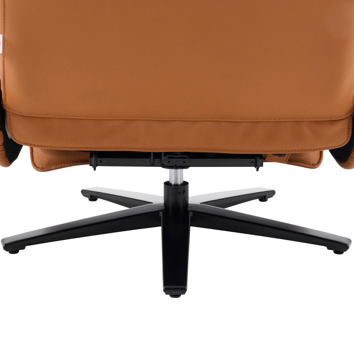 RELAXSESSEL Lederlook Echtleder Relaxfunktion, Kopfteilverstellung, Fußteilverstellung    - Schwarz/Braun, Design, Leder/Textil (70/110/82cm) - Stylife