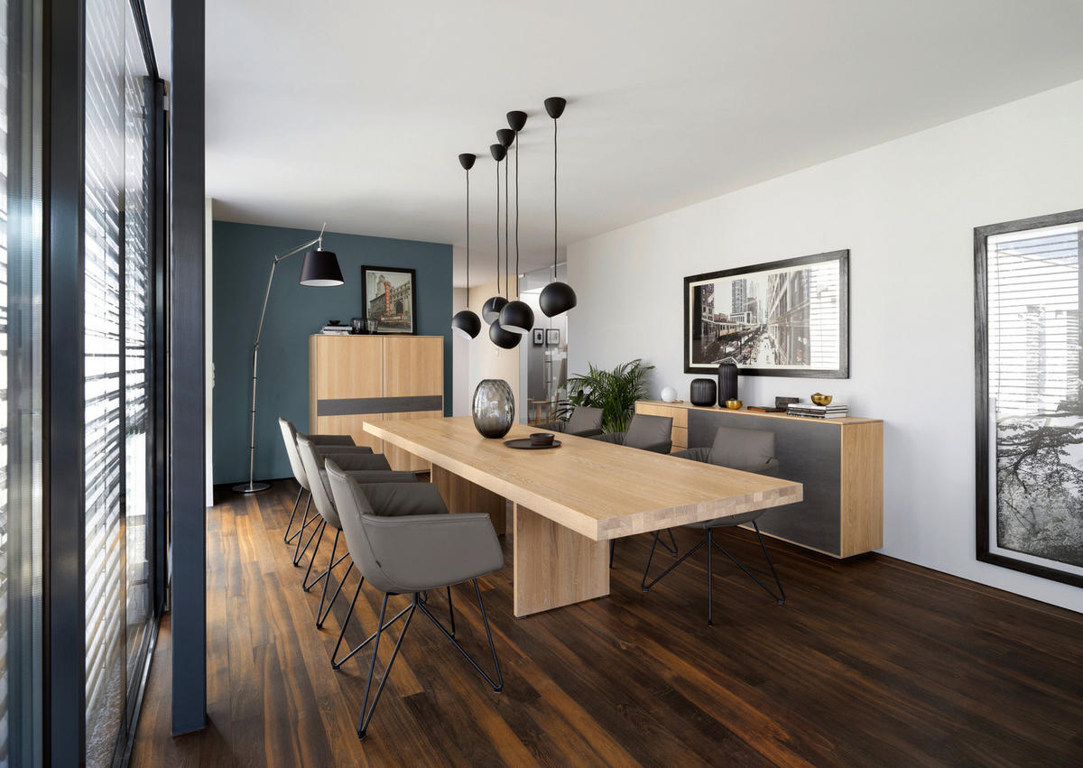 ESSTISCH in Holz 200-300/100/75 cm  - Eiche Bianco/Eichefarben, Natur, Holz (200-300/100/75cm) - TEAM 7