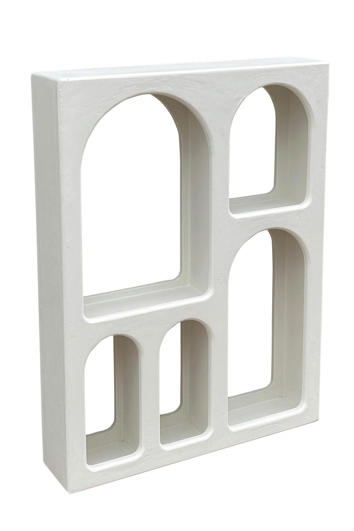 WANDREGAL 60/80/14 cm  - Weiß, Design, Holzwerkstoff/Stein (60/80/14cm) - MID.YOU