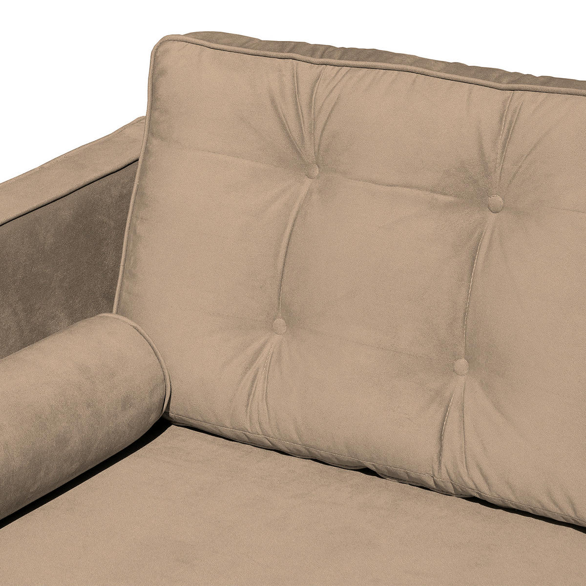ECKSOFA VANCOUVER Hellbraun Mikrofaser Zierkissen, Rückenkissen  - Hellbraun/Braun, Design, Holz/Textil (169/240cm) - P & B