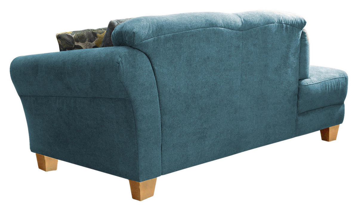 RÉCAMIERE in Flachgewebe Petrol  - Petrol/Naturfarben, KONVENTIONELL, Holz/Textil (194/84/91cm) - Sit & More