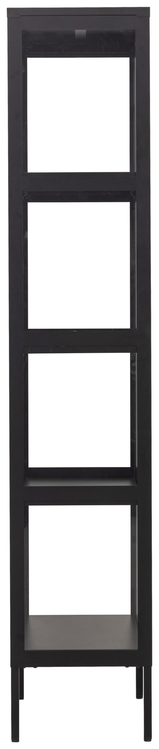 VITRINE in Schwarz  - Schwarz, Design, Glas/Metall (50/180/35cm) - Xora