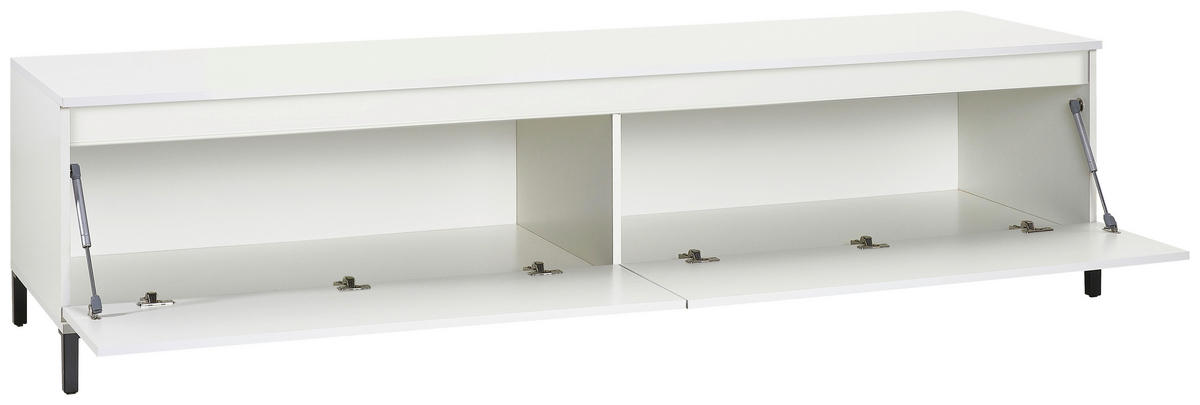 NÍZKA KOMODA, biela, biela s vysokým leskom, 200/50/40 cm - biela/biela s vysokým leskom, Design, kompozitné drevo/plast (200/50/40cm) - Xora