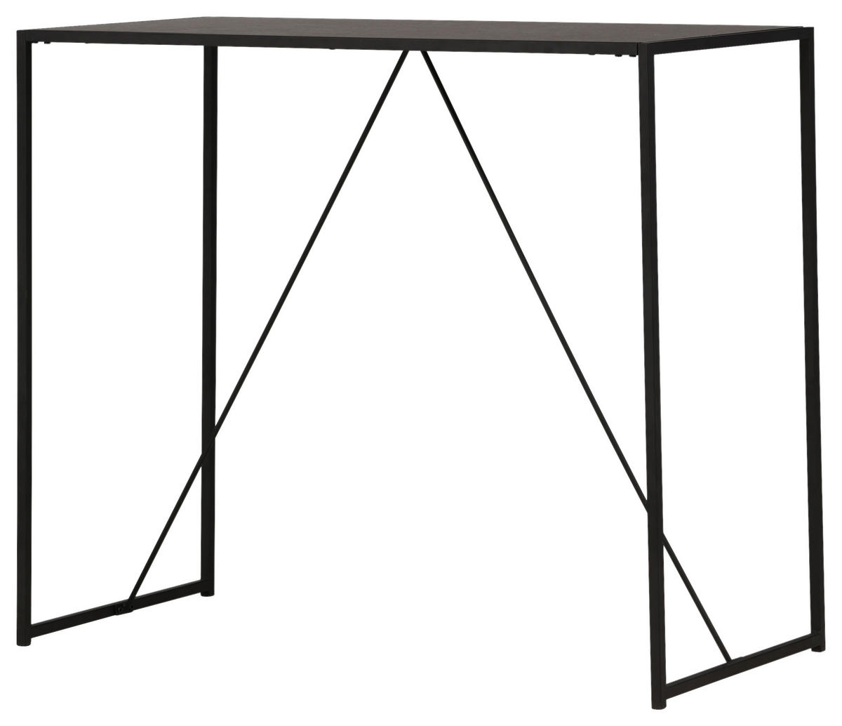 BARBORD i metall, trämaterial  120/60/105 cm  - svart, Design, metall/trämaterial (120/60/105cm) - Livetastic