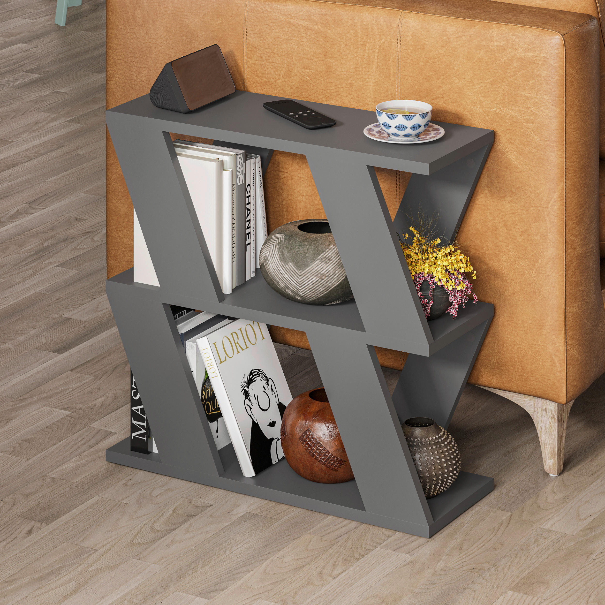 BEISTELLTISCH in Holzwerkstoff  - Anthrazit, Design, Holzwerkstoff (60/56/22cm) - Livetastic