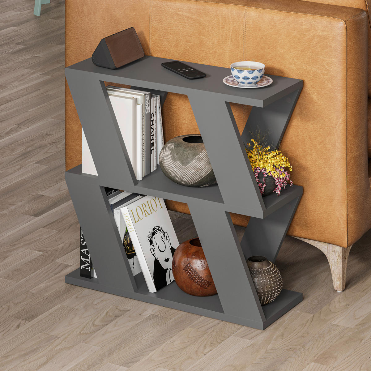BEISTELLTISCH in Holzwerkstoff  - Anthrazit, Design, Holzwerkstoff (60/56/22cm) - Livetastic