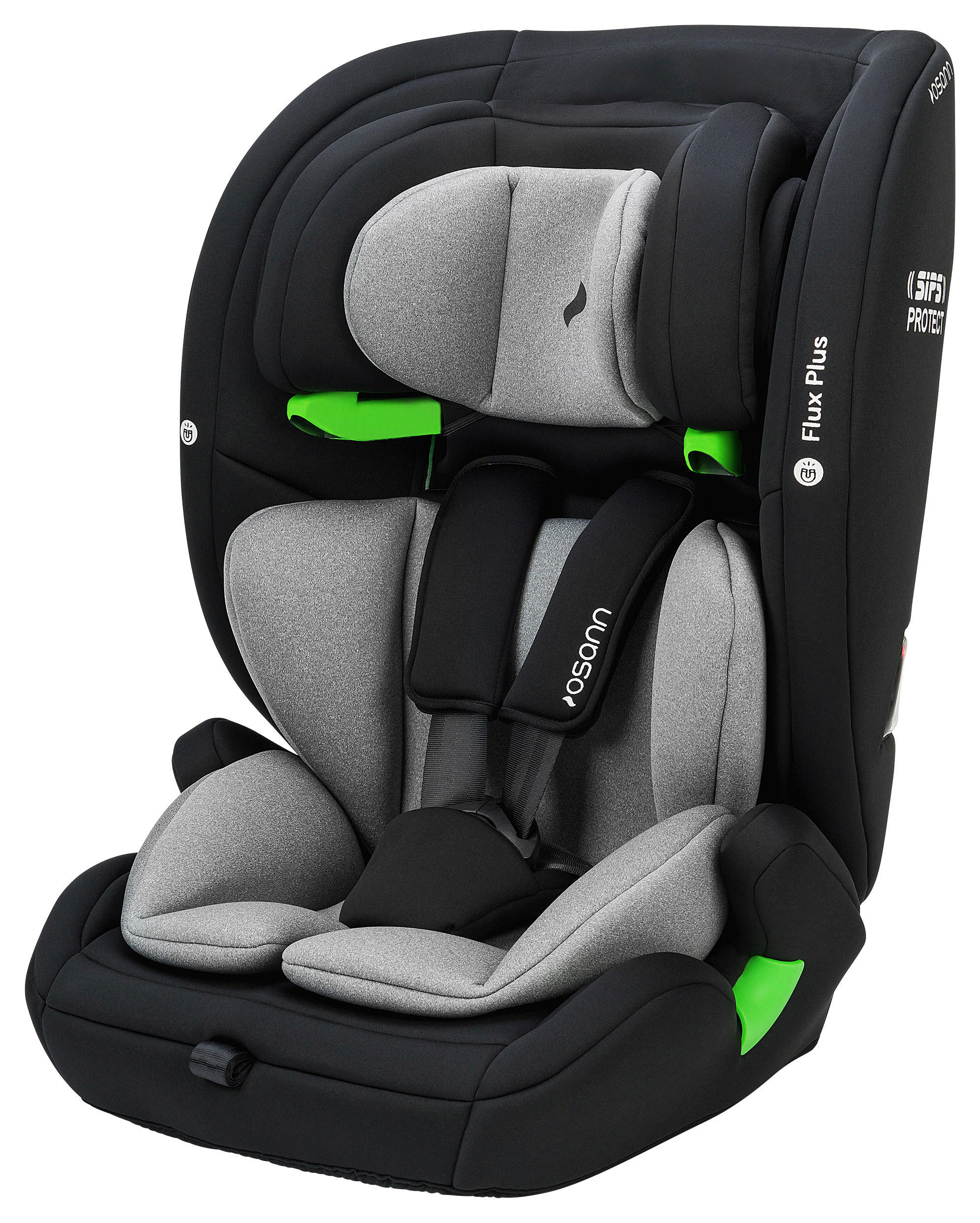 KINDERAUTOSITZ FLUX PLUS ECE R 129 i-SIZE  - Schwarz/Grau, Basics, Kunststoff/Textil (44/62/48cm) - Osann