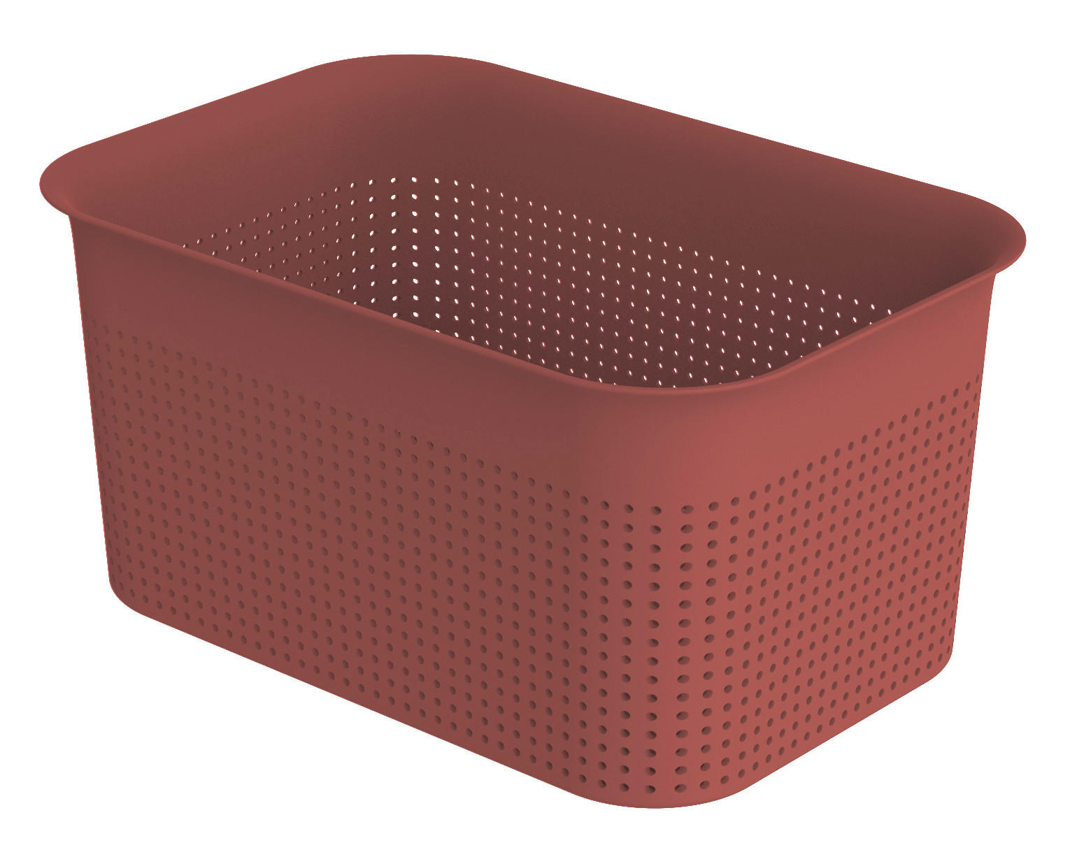 BOX, plast - rezavá, Basics, plast (26,2/18/13cm)