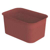 BOX, plast - rezavá, Basics, plast (26,2/18/13cm)